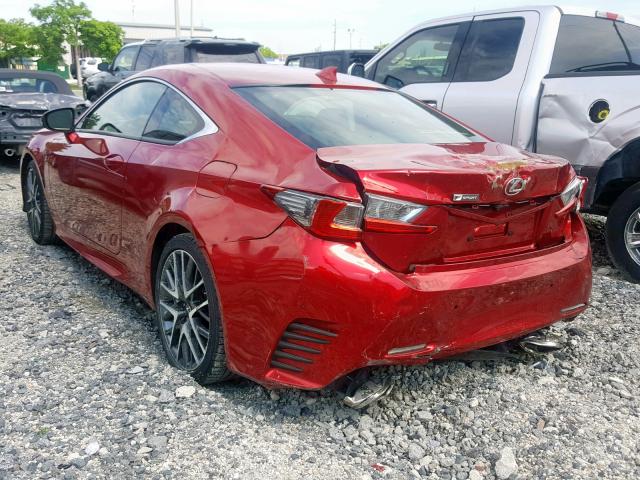 JTHHA5BC6G5002738 - 2016 LEXUS RC 200T RED photo 3