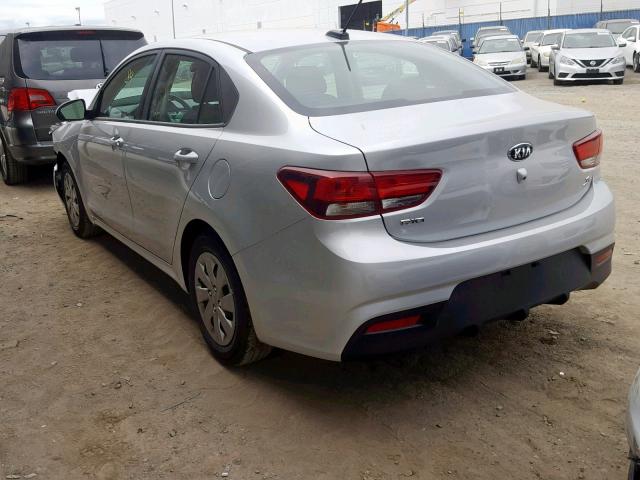 3KPA24AB4KE197397 - 2019 KIA RIO S SILVER photo 3