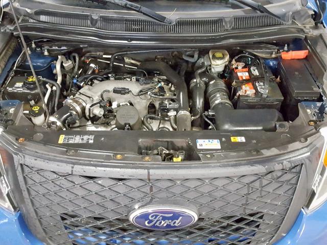 1FM5K8AT4EGC14149 - 2014 FORD EXPLORER P BLUE photo 7