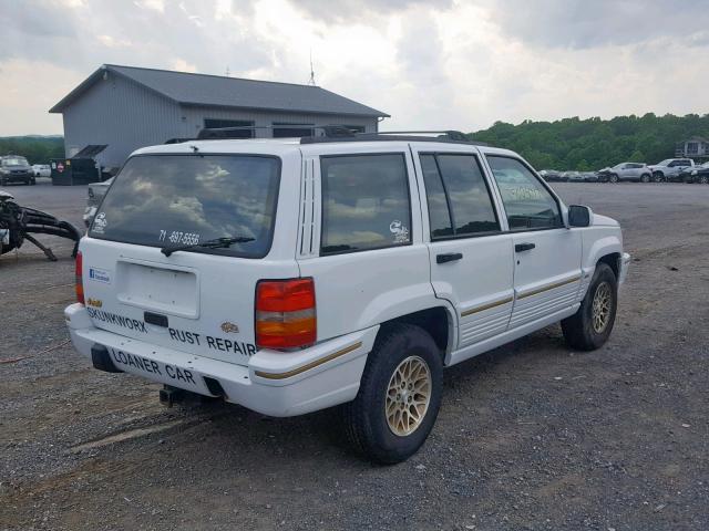 1J4GZ78S4PC671399 - 1993 JEEP GRAND CHER WHITE photo 4