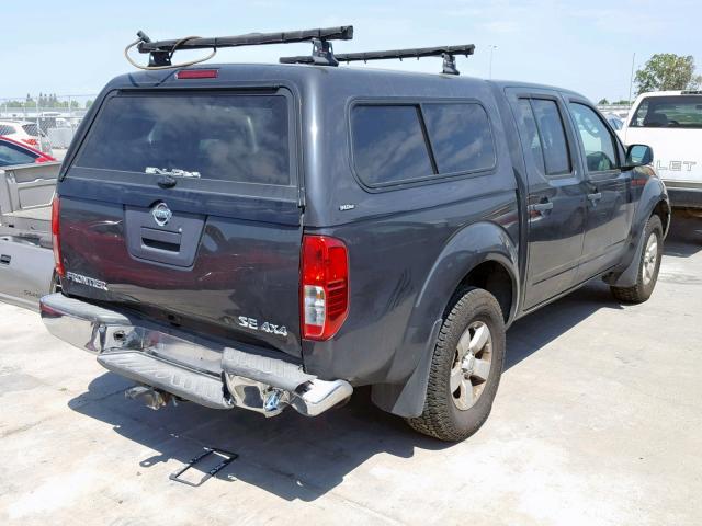 1N6AD0EV6AC439861 - 2010 NISSAN FRONTIER C GRAY photo 4