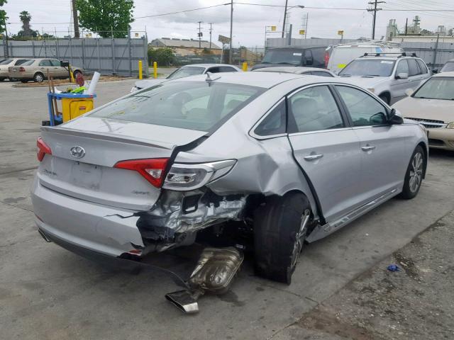 5NPE34AFXHH450759 - 2017 HYUNDAI SONATA SPO SILVER photo 4