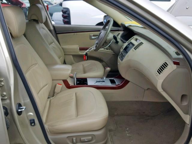 KMHFC46F88A334489 - 2008 HYUNDAI AZERA SE BEIGE photo 5