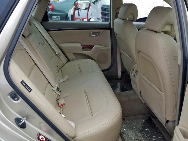 KMHFC46F88A334489 - 2008 HYUNDAI AZERA SE BEIGE photo 6