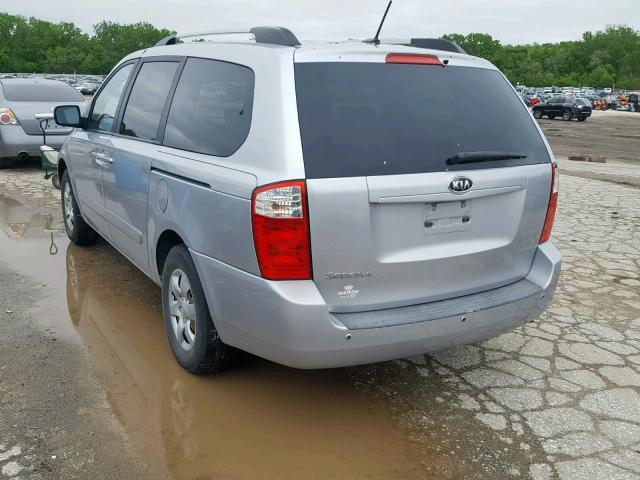 KNDMG4C34A6343628 - 2010 KIA SEDONA LX SILVER photo 3