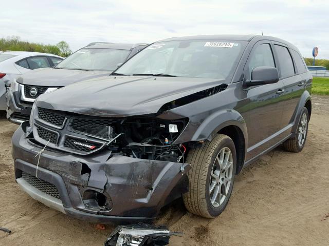 3C4PDCEG7JT472453 - 2018 DODGE JOURNEY GT GRAY photo 2