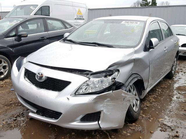 JTDBL40EX99053865 - 2009 TOYOTA COROLLA BA SILVER photo 2