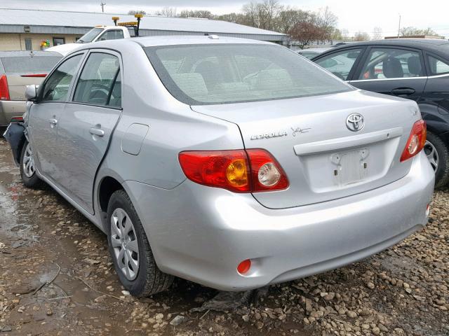 JTDBL40EX99053865 - 2009 TOYOTA COROLLA BA SILVER photo 3