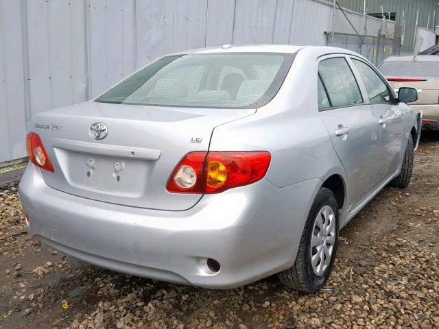 JTDBL40EX99053865 - 2009 TOYOTA COROLLA BA SILVER photo 4