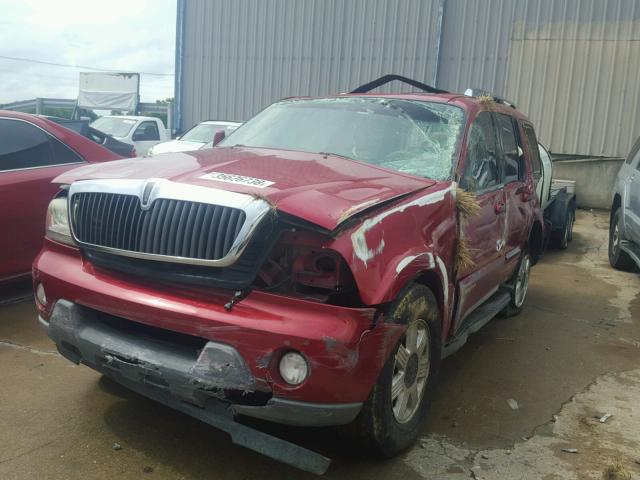 5LMEU78H23ZJ13194 - 2003 LINCOLN AVIATOR MAROON photo 2
