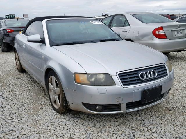 WAUAT48H63K011586 - 2003 AUDI A4 3.0 CAB SILVER photo 1