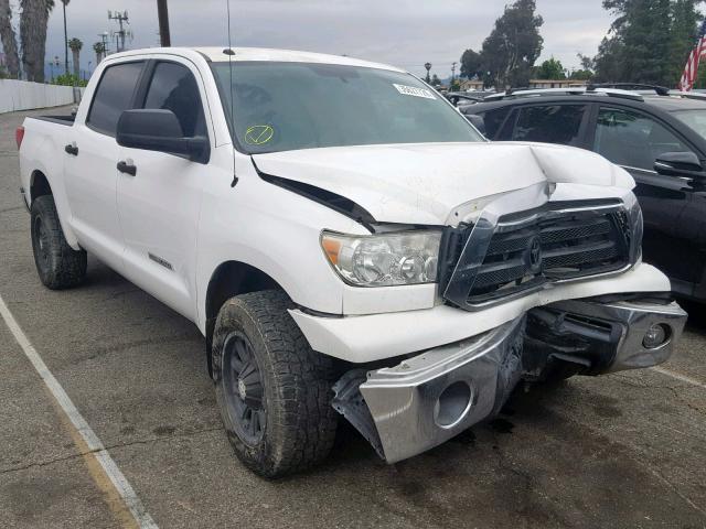 5TFEM5F14DX051943 - 2013 TOYOTA TUNDRA CRE WHITE photo 1