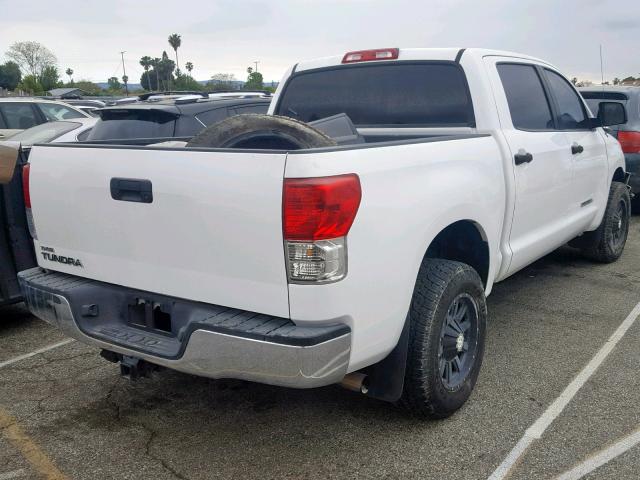 5TFEM5F14DX051943 - 2013 TOYOTA TUNDRA CRE WHITE photo 4