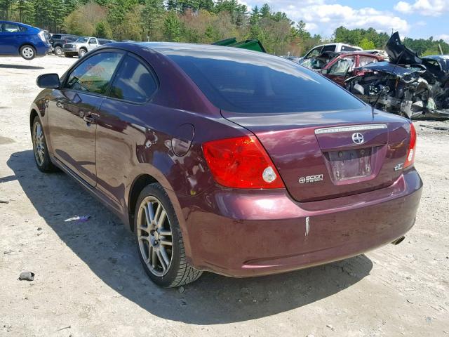 JTKDE177870201627 - 2007 TOYOTA SCION TC BURGUNDY photo 3