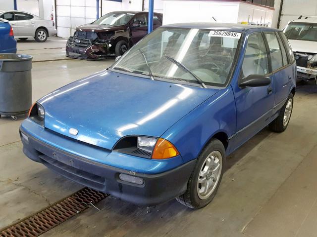 2C1MR6460P6735892 - 1993 GEO METRO BLUE photo 2