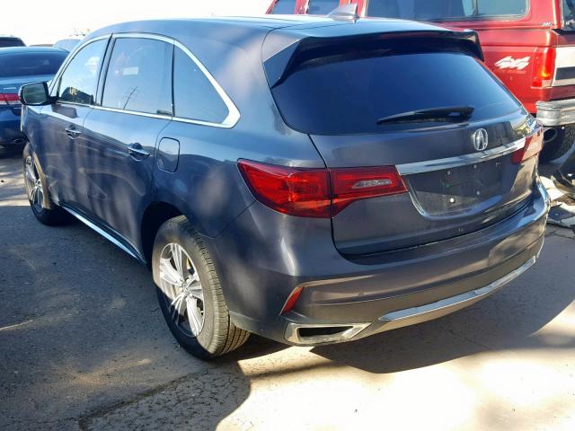 5FRYD3H34HB011490 - 2017 ACURA MDX CHARCOAL photo 3