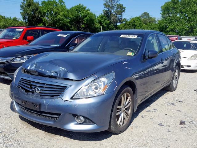 JN1CV6AR8AM458588 - 2010 INFINITI G37 BLUE photo 2