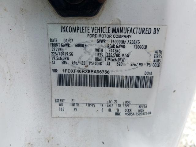 1FDXF46RX8EA96756 - 2008 FORD F450 SUPER DUTY  photo 10