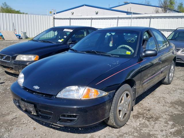 1G1JF524XY7410638 - 2000 CHEVROLET CAVALIER L BLACK photo 2