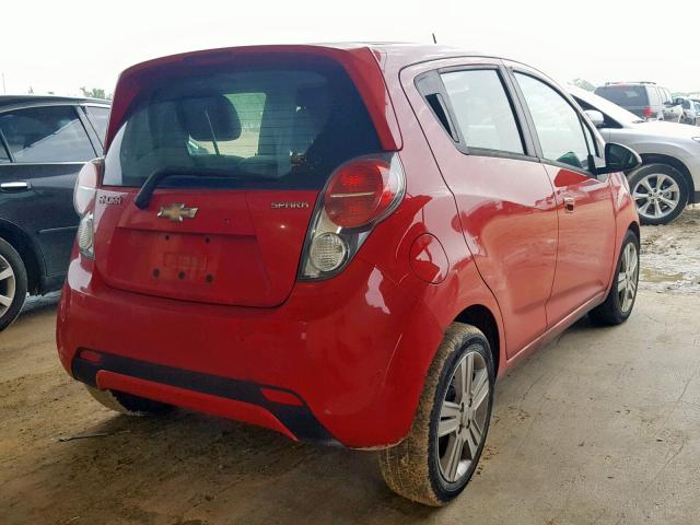 KL8CB6S92EC570652 - 2014 CHEVROLET SPARK LS RED photo 4