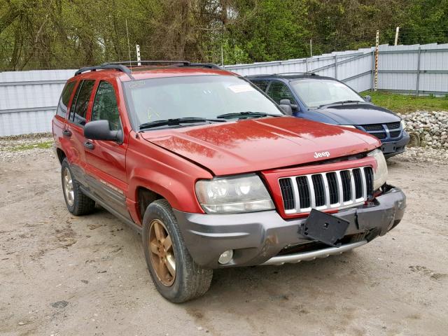 1J4GW48J74C288485 - 2004 JEEP GRAND CHER RED photo 1