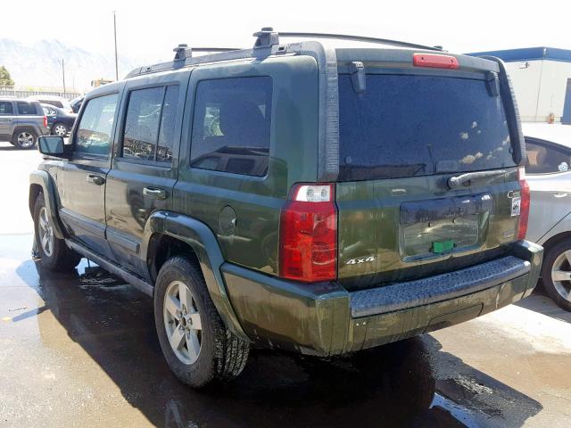 1J8HG48P17C702160 - 2007 JEEP COMMANDER GREEN photo 3