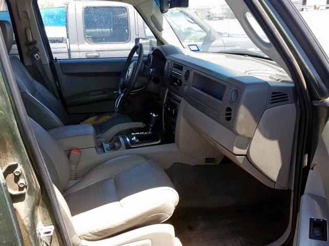 1J8HG48P17C702160 - 2007 JEEP COMMANDER GREEN photo 5