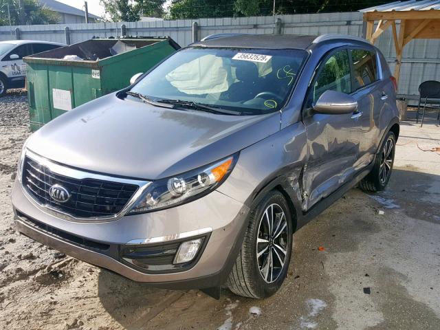 KNDPC3A69F7794135 - 2015 KIA SPORTAGE E GRAY photo 2