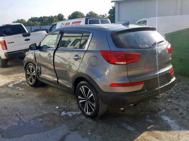 KNDPC3A69F7794135 - 2015 KIA SPORTAGE E GRAY photo 3