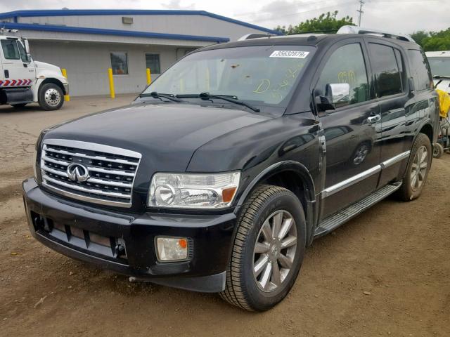 5N3AA08C38N910114 - 2008 INFINITI QX56 BLACK photo 2