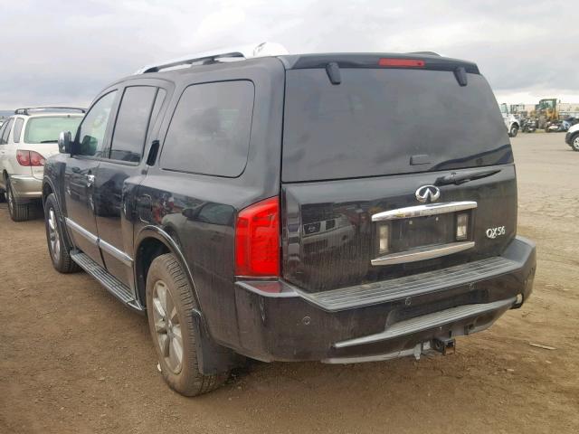 5N3AA08C38N910114 - 2008 INFINITI QX56 BLACK photo 3