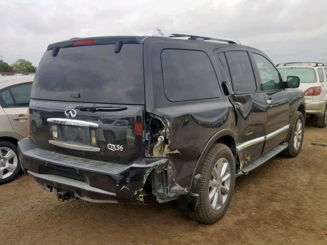 5N3AA08C38N910114 - 2008 INFINITI QX56 BLACK photo 4