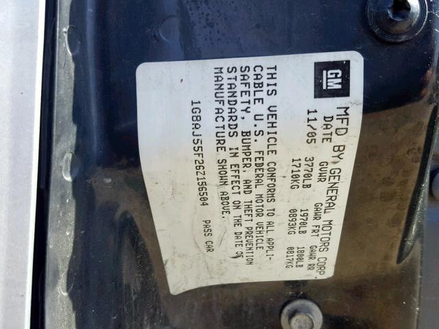 1G8AJ55F26Z156504 - 2006 SATURN ION LEVEL GRAY photo 10