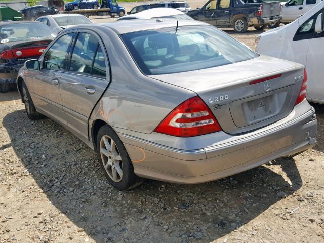 WDBRF92H47F898153 - 2007 MERCEDES-BENZ C 280 4MAT TAN photo 3