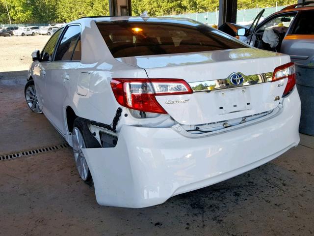 4T1BD1FKXEU130245 - 2014 TOYOTA CAMRY HYBR WHITE photo 3