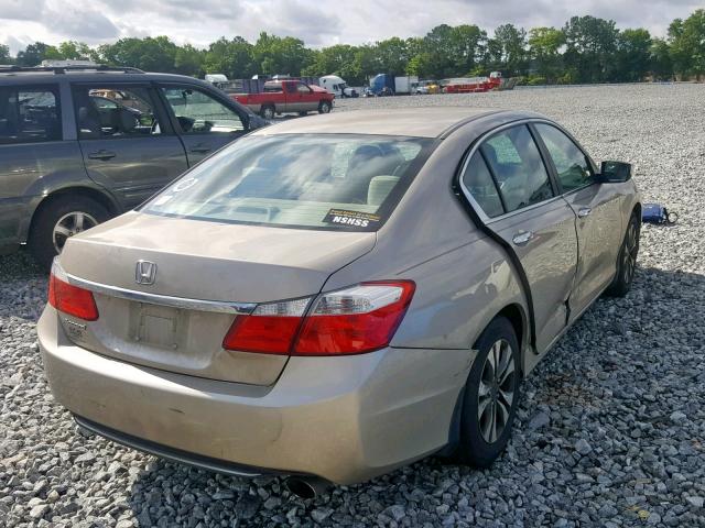 1HGCR2F31EA154025 - 2014 HONDA ACCORD LX GOLD photo 4