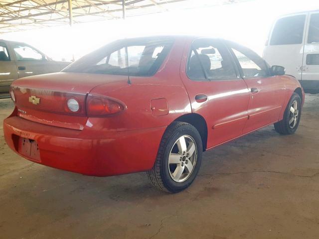 1G1JF52F847279592 - 2004 CHEVROLET CAVALIER L RED photo 4