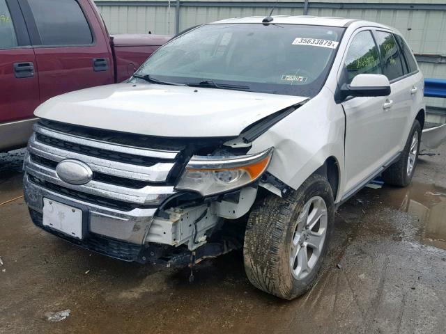 2FMDK3JC8DBA83537 - 2013 FORD EDGE SEL WHITE photo 2