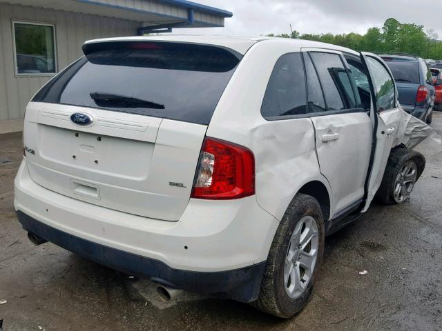 2FMDK3JC8DBA83537 - 2013 FORD EDGE SEL WHITE photo 4