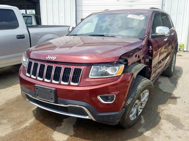 1C4RJFBGXGC336877 - 2016 JEEP GRAND CHER BURGUNDY photo 2