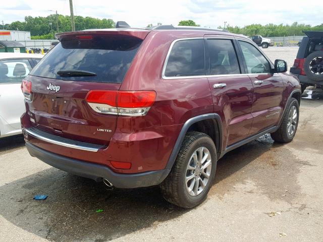 1C4RJFBGXGC336877 - 2016 JEEP GRAND CHER BURGUNDY photo 4