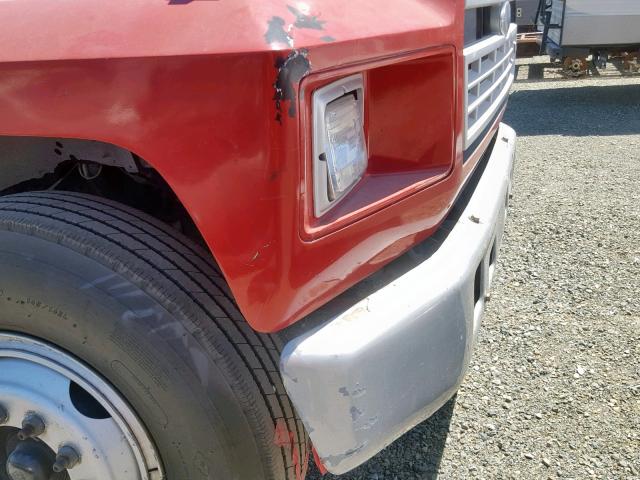 1FDXF70JXMVA19853 - 1991 FORD F700 RED photo 9