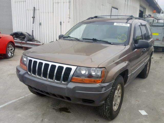 1J4GX48S51C617685 - 2001 JEEP GRAND CHER BROWN photo 2