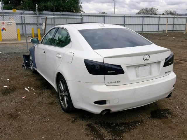 JTHBK262782069631 - 2008 LEXUS IS 250 WHITE photo 3