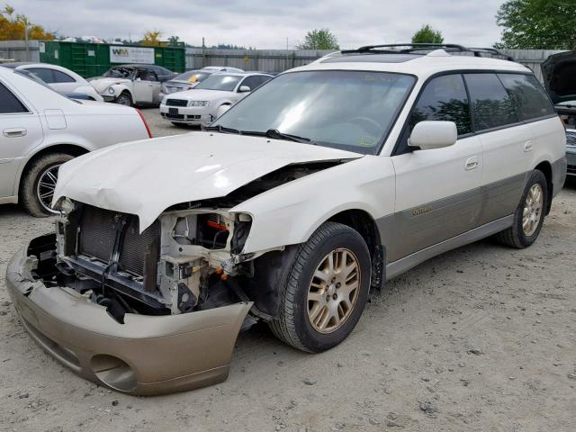 4S3BH806627618924 - 2002 SUBARU LEGACY OUT WHITE photo 2