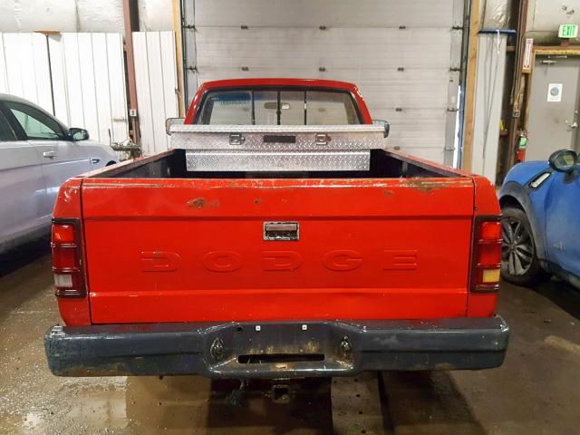 1B7GL26X5LS746376 - 1990 DODGE DAKOTA RED photo 6