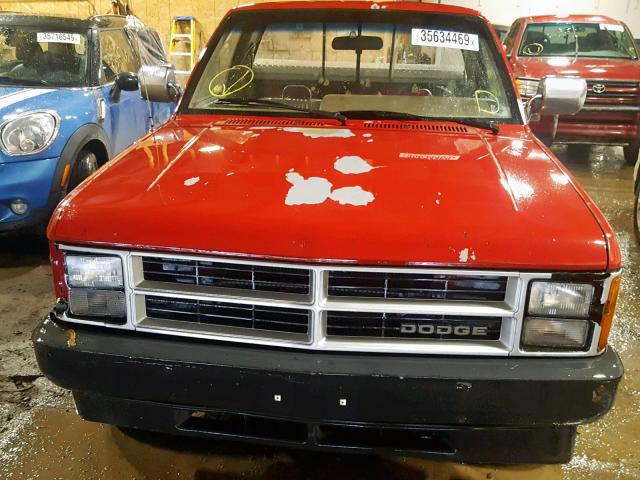 1B7GL26X5LS746376 - 1990 DODGE DAKOTA RED photo 9