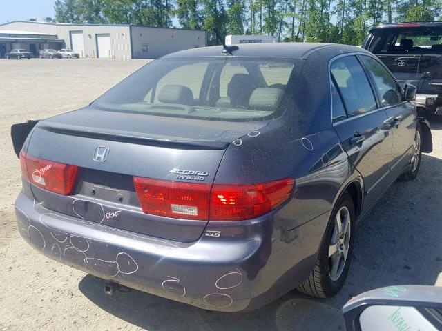 JHMCN36475C018610 - 2005 HONDA ACCORD HYB GRAY photo 4