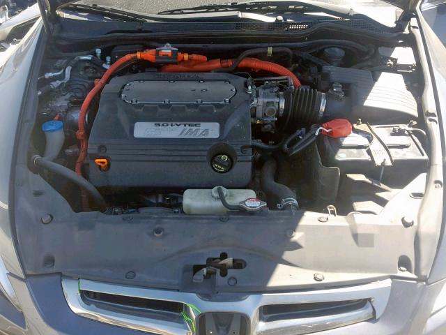 JHMCN36475C018610 - 2005 HONDA ACCORD HYB GRAY photo 7