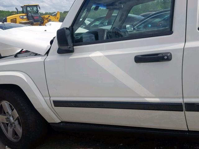 1J8HH48N76C167328 - 2006 JEEP COMMANDER WHITE photo 10